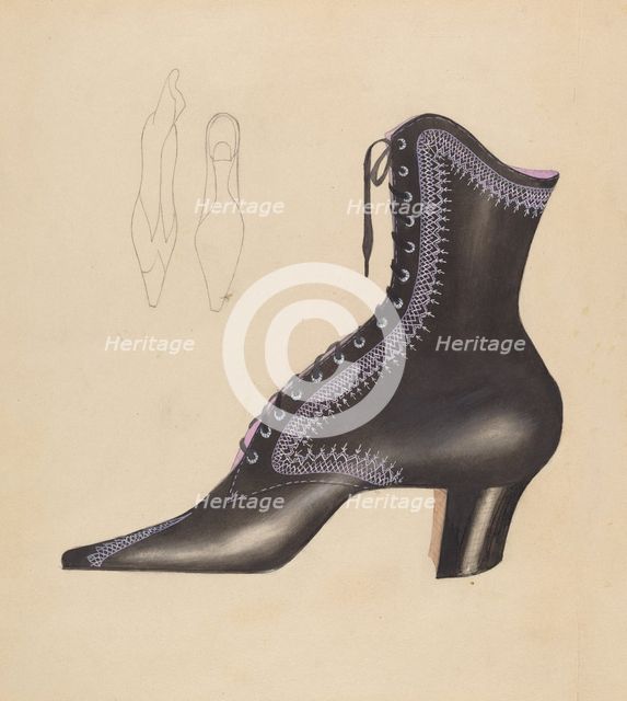 Woman's Shoe, c. 1936. Creator: Creighton Kay-Scott.