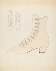 Woman's Shoe, c. 1936. Creator: Roberta Spicer