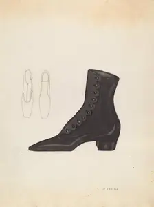 Woman's Shoe, c. 1937. Creator: Margaret Concha