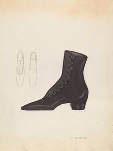 Woman's Shoe, c. 1937. Creator: Margaret Concha