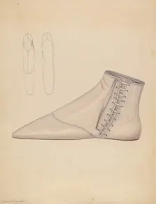Woman's Shoe, c. 1937. Creator: Bessie Forman