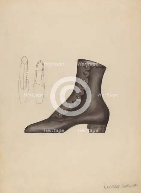 Woman's Shoe, c. 1937. Creator: Charles Garjian.
