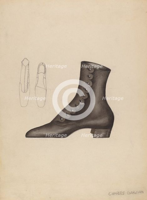 Woman's Shoe, c. 1937. Creator: Charles Garjian.