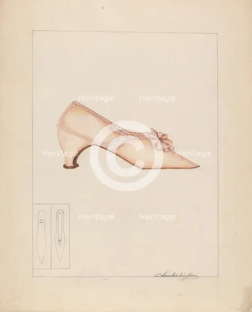 Woman's Shoe, c. 1937. Creator: Columbus Simpson.