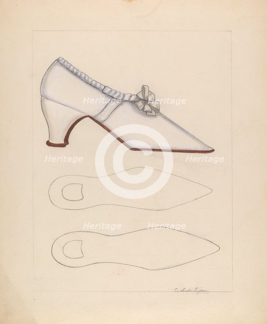 Woman's Shoe, c. 1937. Creator: Columbus Simpson.