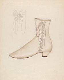 Woman's Shoe, c. 1937. Creator: Sylvia DeZon