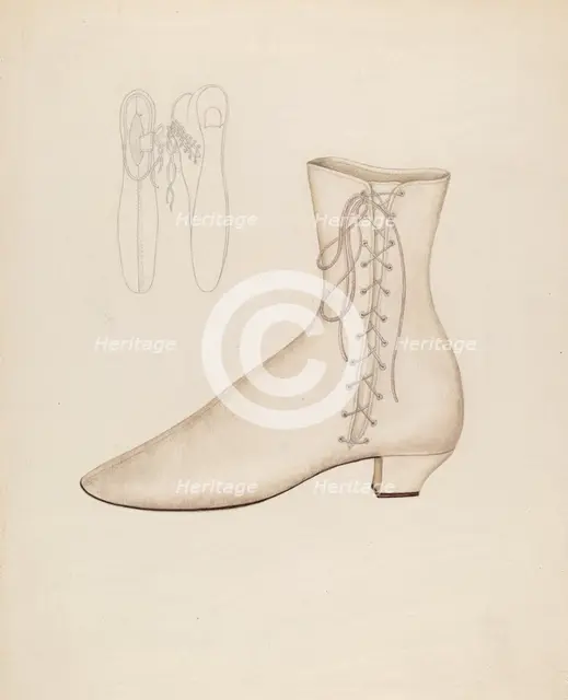 Woman's Shoe, c. 1937. Creator: Sylvia DeZon.