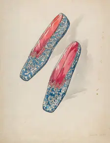 Woman's Shoes, c. 1936. Creator: Lillian Causey