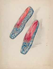 Woman's Shoes, c. 1936. Creator: Lillian Causey