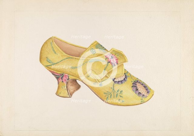 Woman's Shoes, c. 1937. Creator: Stella Mosher.