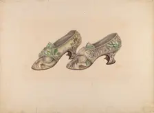 Woman's Shoes, c. 1939. Creator: Marie Alain