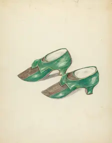 Woman's Shoes, c. 1940. Creator: Margaret Concha