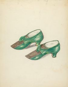 Woman's Shoes, c. 1940. Creator: Margaret Concha