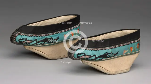 Woman's Shoes, China, Qing dynasty (1644-1911), 19th century. Creator: Unknown.