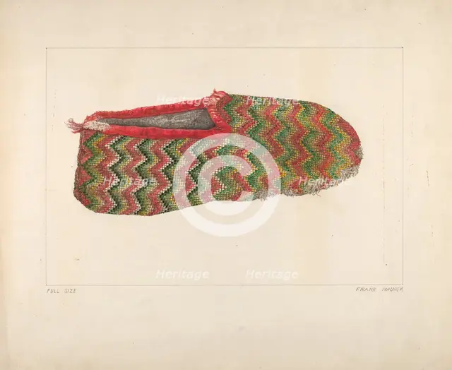 Woman's Slipper, 1935/1942. Creator: Frank Maurer.