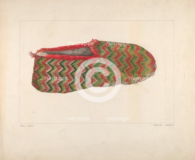 Woman's Slipper, 1935/1942. Creator: Frank Maurer.
