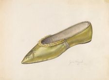 Woman's Slipper, 1935/1942. Creator: Jean Peszel