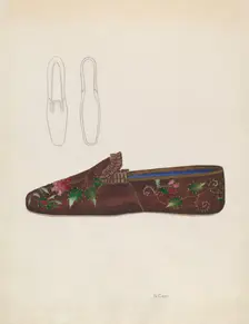 Woman's Slipper, c. 1936. Creator: Nancy Crimi