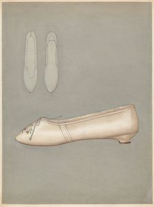 Woman's Slipper, c. 1937. Creator: Marie Mitchell