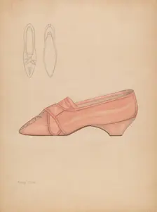 Woman's Slipper, c. 1937. Creator: Nancy Crimi
