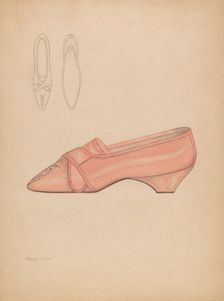 Woman's Slipper, c. 1937. Creator: Nancy Crimi