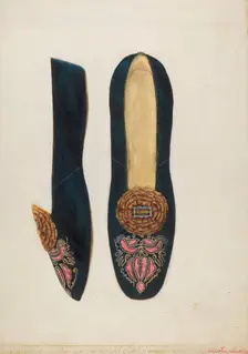 Woman's Slipper, c. 1937. Creator: Ann Gene Buckley