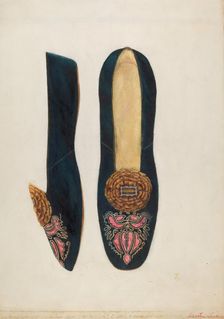 Woman's Slipper, c. 1937. Creator: Ann Gene Buckley