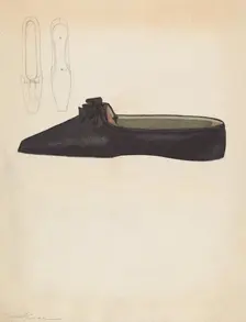 Woman's Slipper, c. 1937. Creator: Bessie Forman