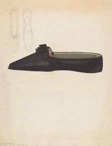 Woman's Slipper, c. 1937. Creator: Bessie Forman