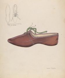 Woman's Slipper, c. 1937. Creator: Grace Halpin