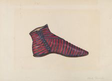 Woman's Slipper, c. 1938. Creator: Adele Brooks