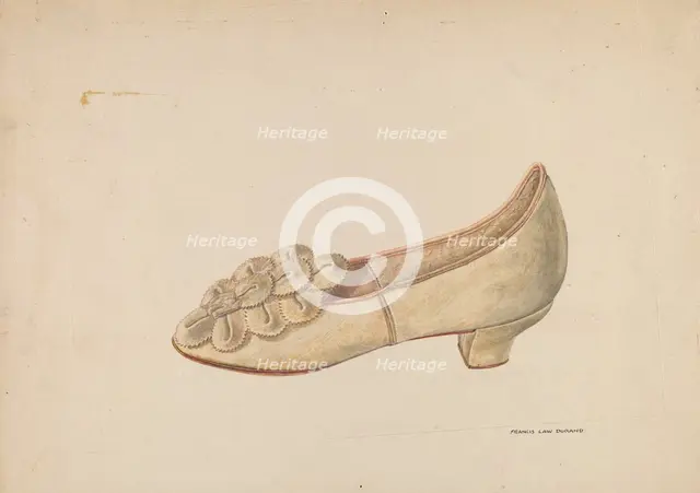 Woman's Slipper, c. 1938. Creator: Francis Law Durand.