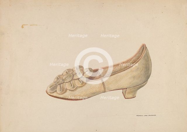 Woman's Slipper, c. 1938. Creator: Francis Law Durand.