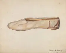 Woman's Slippers, c. 1937. Creator: Edna C. Rex