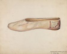Woman's Slippers, c. 1937. Creator: Edna C. Rex