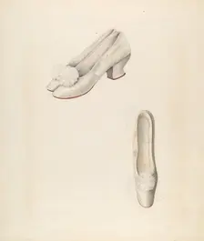 Woman's Slippers, c. 1937. Creator: Ray Price