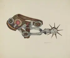 Woman's Spur, c. 1940. Creator: Ethel Dougan