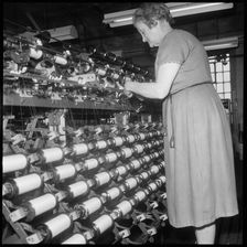 Woman worker, Wellington Mill, Strangman Street, Leek, Staffordshire, 1960-1974. Creator: Eileen Deste