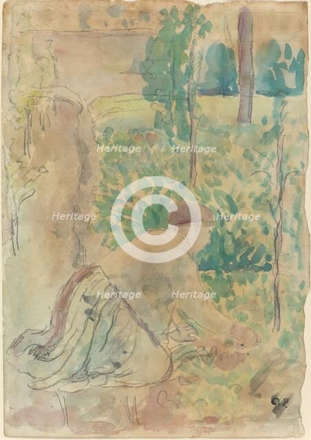 Woman Working in a Garden, . Creator: Camille Pissarro.