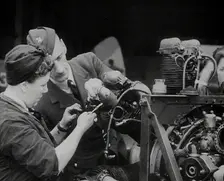 Woman Working on an Aeroplane Engine, 1942. Creator: British Pathe Ltd