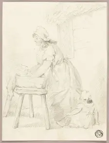 Woman Washing Clothes, n.d. Creator: George Morland