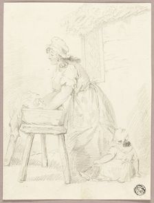 Woman Washing Clothes, n.d. Creator: George Morland