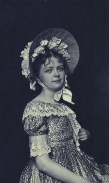 Woman wearing a bonnet, c1900. Creator: Emily G Mew