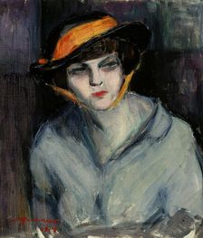 Woman Wearing a Hat, 1914. Creator: Jalmari Ruokokoski