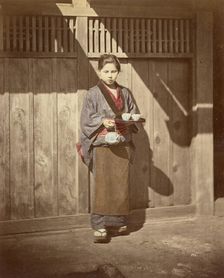 Woman with Tea Tray, 1863-1868. Creator: Felice Beato