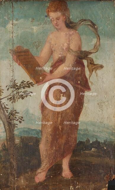 Woman with Text Panel, 1540-1570. Creator: Circle of Lambert Sustris.