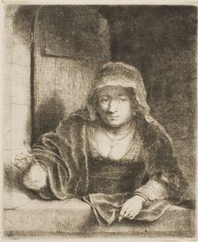 Woman with the Pear, 1651. Creator: Ferdinand Bol