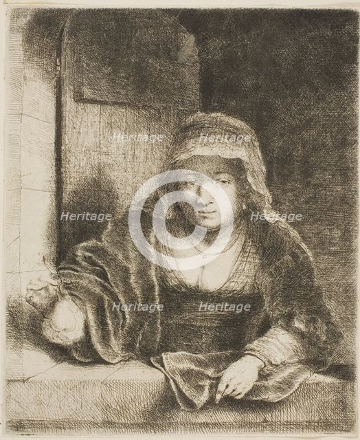 Woman with the Pear, 1651. Creator: Ferdinand Bol.