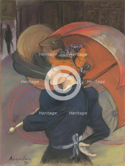 Woman with umbrella, 1890. Creator: Anquetin, Louis (1861-1932).
