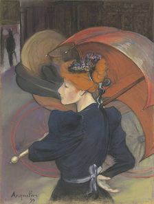 Woman with umbrella, 1890. Creator: Anquetin, Louis (1861-1932)